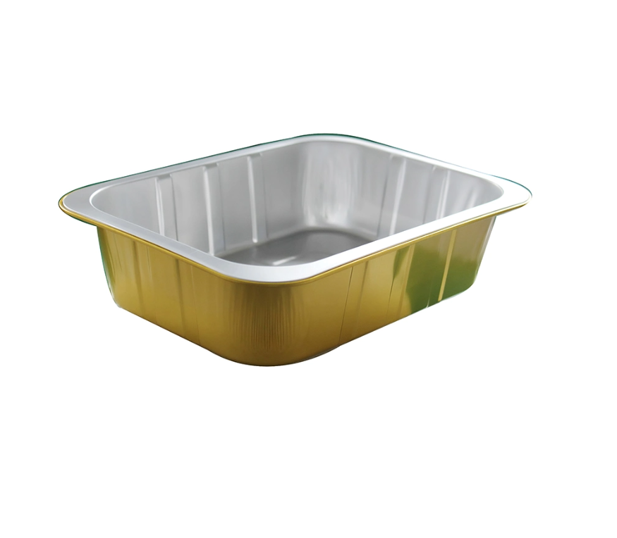 8011 Disposable Tin Foil Baking Pan/Trays with lids Barbecue Box Takeaway Aluminum Foil Tableware