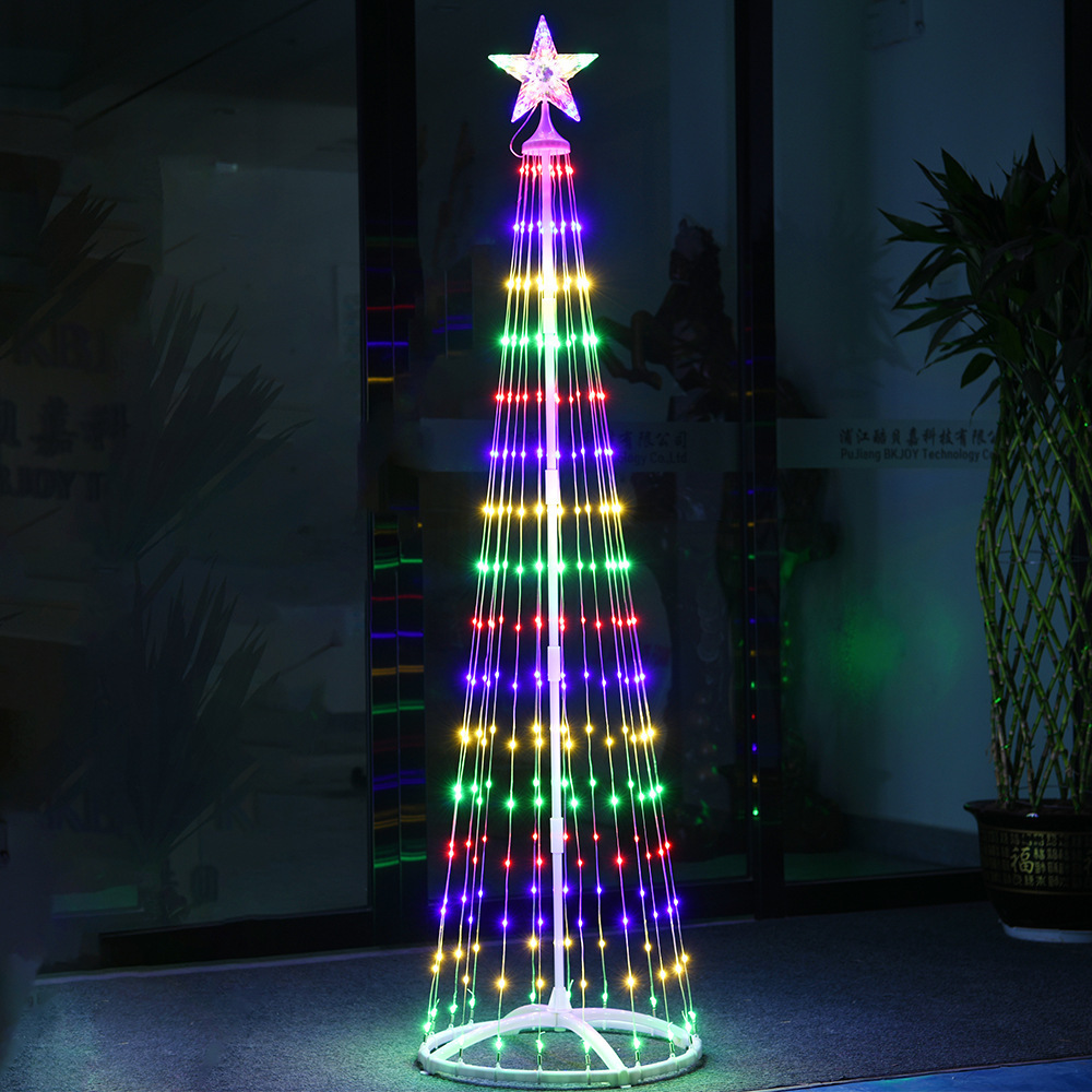 High Quality DIY APP Multi-Function USB Power 190 LED 1.8m height christmas decoration indoor cone pixel tree light with Remote