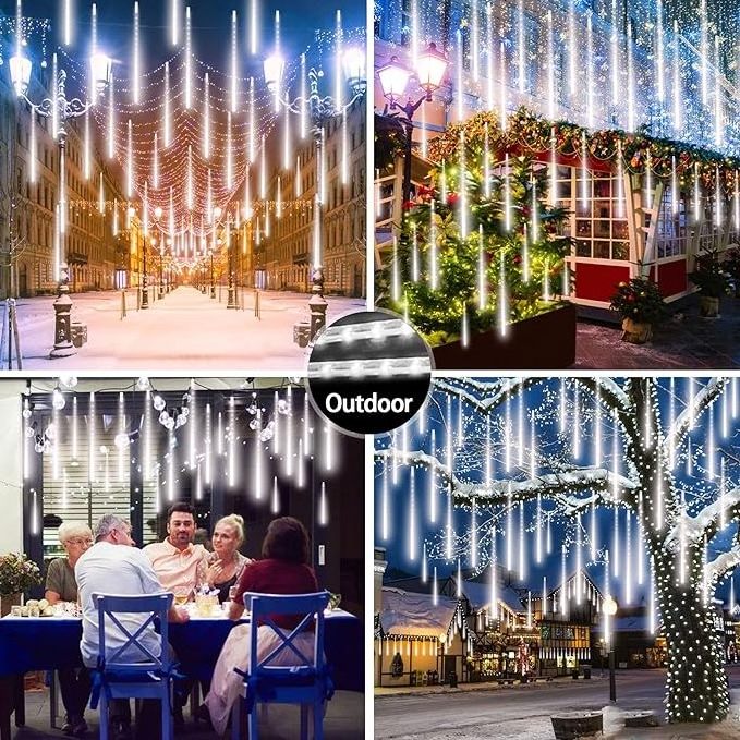 LED Rain Light Meteor Tube Shower Rain String 50CM Icicle Light Wedding Party Christmas Garden Outdoor Decoration Light