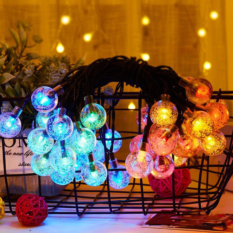 Led string fairy bubble ball lights holiday lighting garland christmas wedding party decoration decorations