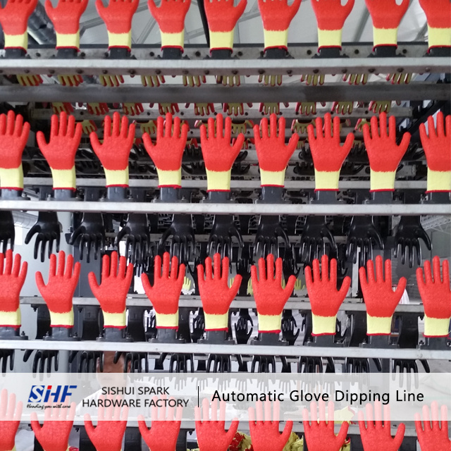 NBR/NR Wrinkle glove dipping production line/Nitrile glove machine