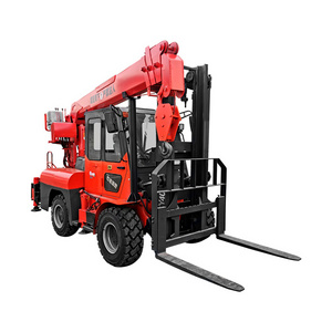 Four-wheel drive cross-country forklift boom 5 tons hydraulic forklift tail crane