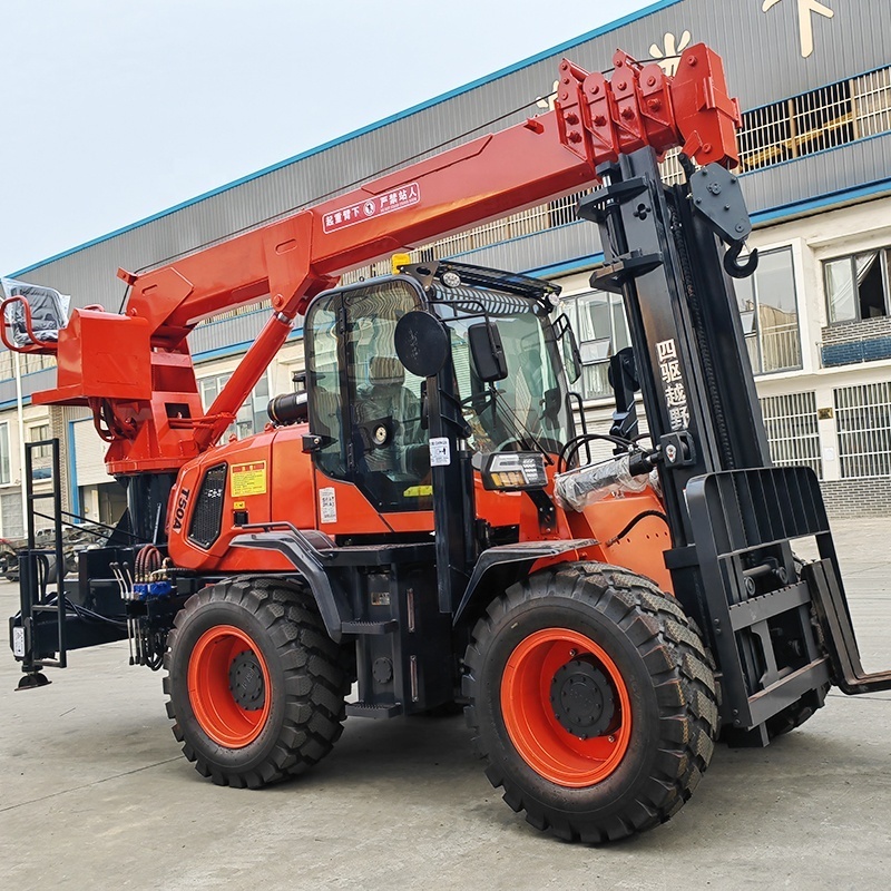 Factory direct sale multi-functional off-road forklift lifting tail crane for export