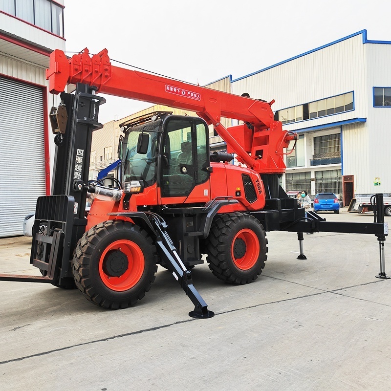 Factory direct sale multi-functional off-road forklift lifting tail crane for export