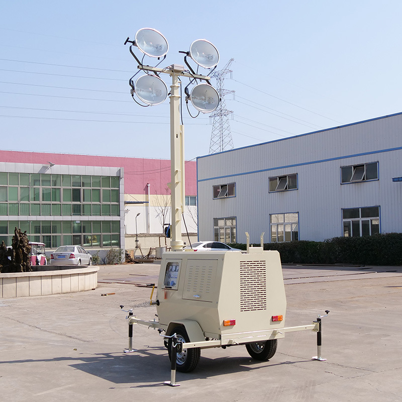 Telescopic Light Tower Diesel Lamp 1000W*4 Light Tower LED