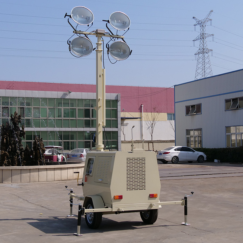 Telescopic Light Tower Diesel Lamp 1000W*4 Light Tower LED