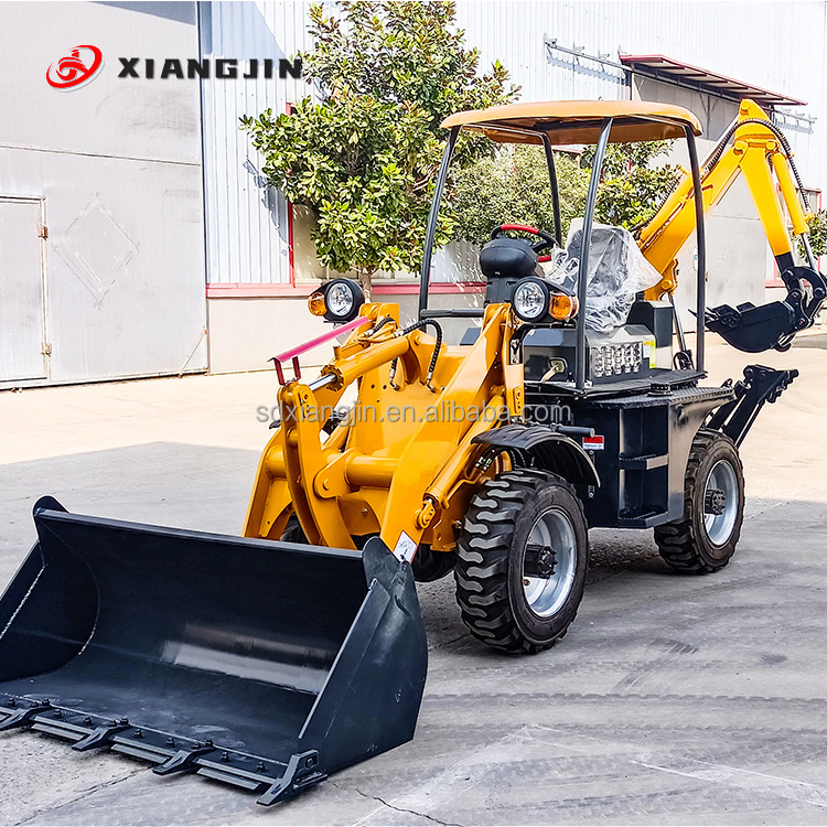 Small Mini Front End Wheel Loader Backhoe with Rubber Tire and Tractor