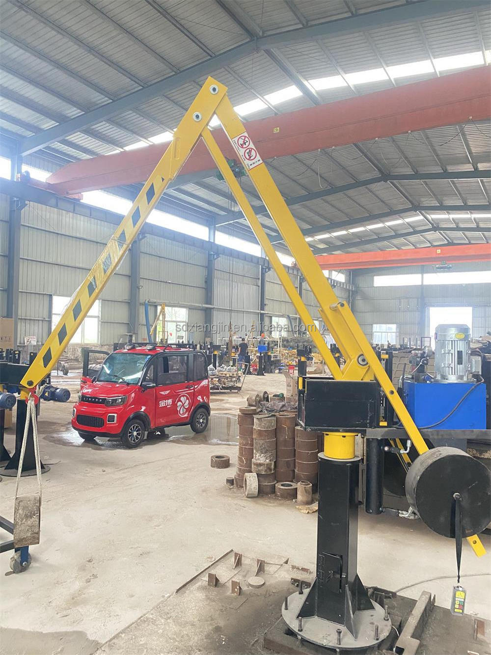 300 KG Balance Crane Folding Remote Control 360 Rotation Hydraulic Jib Cranes