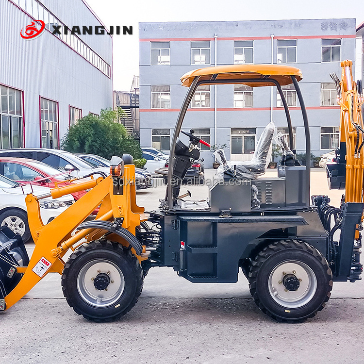 Small Mini Front End Wheel Loader Backhoe with Rubber Tire and Tractor