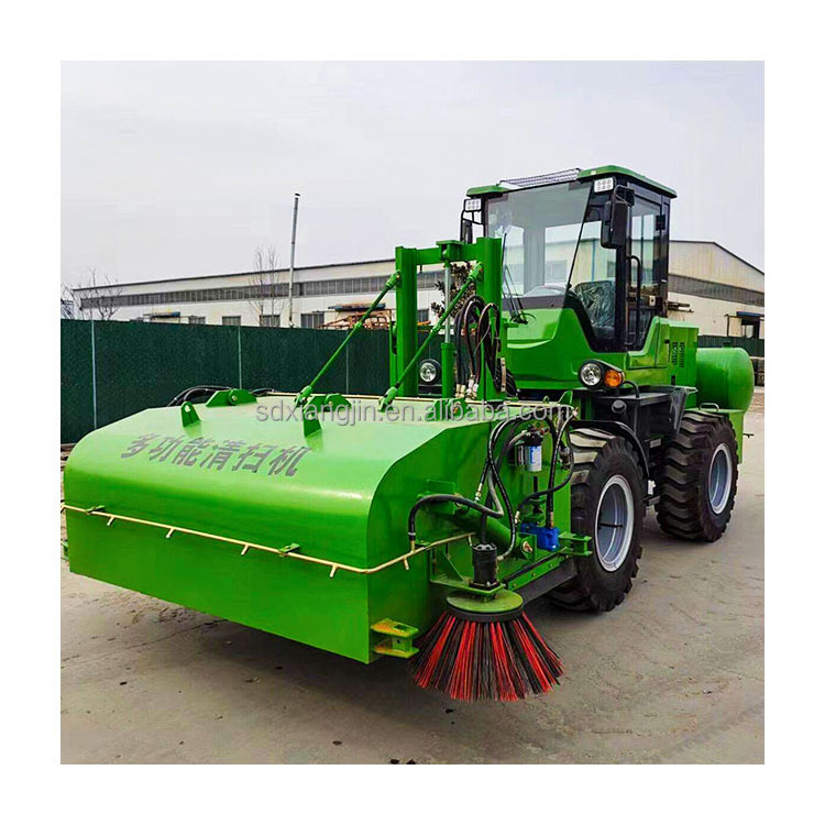 Vacuum Street Sweeper Road Cleaning Truck Green Floor Street  Cleaner Vehicle With Brush