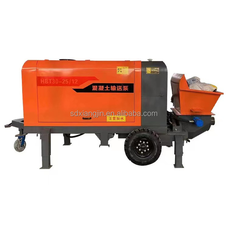 China Brand XIANGJIN  30kw New Mini Concrete Pump Machine Prices With Trailer Concrete Stationary Pumps For Sale