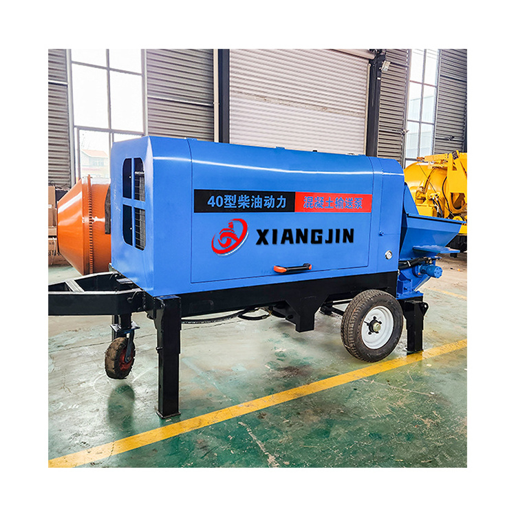 Stationary Concrete Pump High pressure 30m3/h Diesel concrete mixer pump machine potable cement mixer pump