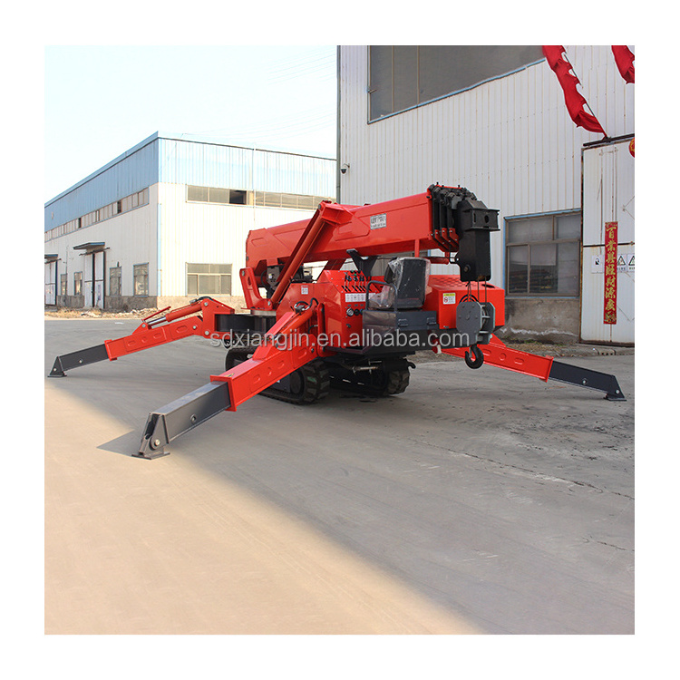 Portable mini lift crane 5ton small mobile crane Trailer Mounted Boom Lift