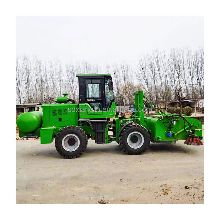 Vacuum Street Sweeper Road Cleaning Truck Green Floor Street  Cleaner Vehicle With Brush