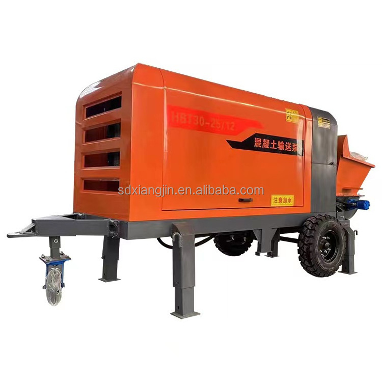 China Brand XIANGJIN  30kw New Mini Concrete Pump Machine Prices With Trailer Concrete Stationary Pumps For Sale