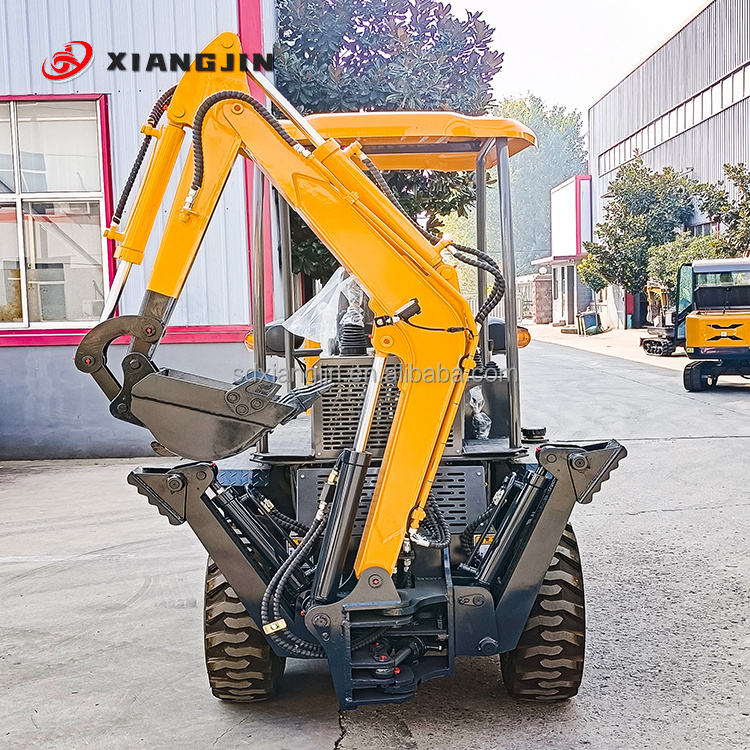 Small Mini Front End Wheel Loader Backhoe with Rubber Tire and Tractor