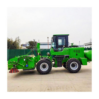 Vacuum Street Sweeper Road Cleaning Truck Green Floor Street  Cleaner Vehicle With Brush