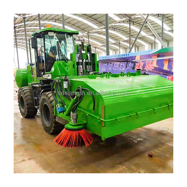 Vacuum Street Sweeper Road Cleaning Truck Green Floor Street  Cleaner Vehicle With Brush