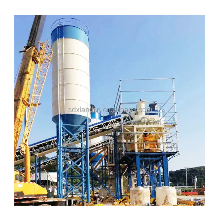 Stationary Concrete Batching Plant  Wet Mix Mobile Concrete Batching Plant With Cement Silo