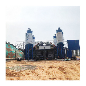 Stationary Concrete Batching Plant  Wet Mix Mobile Concrete Batching Plant With Cement Silo