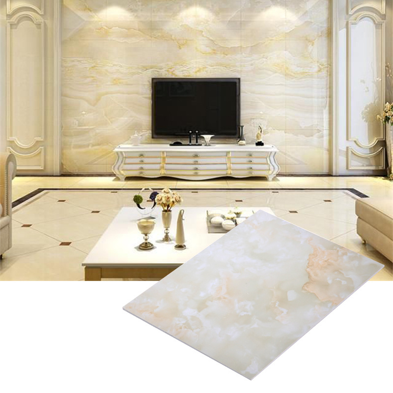 High Glossy Fireproof Pvc Imitation Marble Look Wall Panels Uv Marble Sheet For Interior