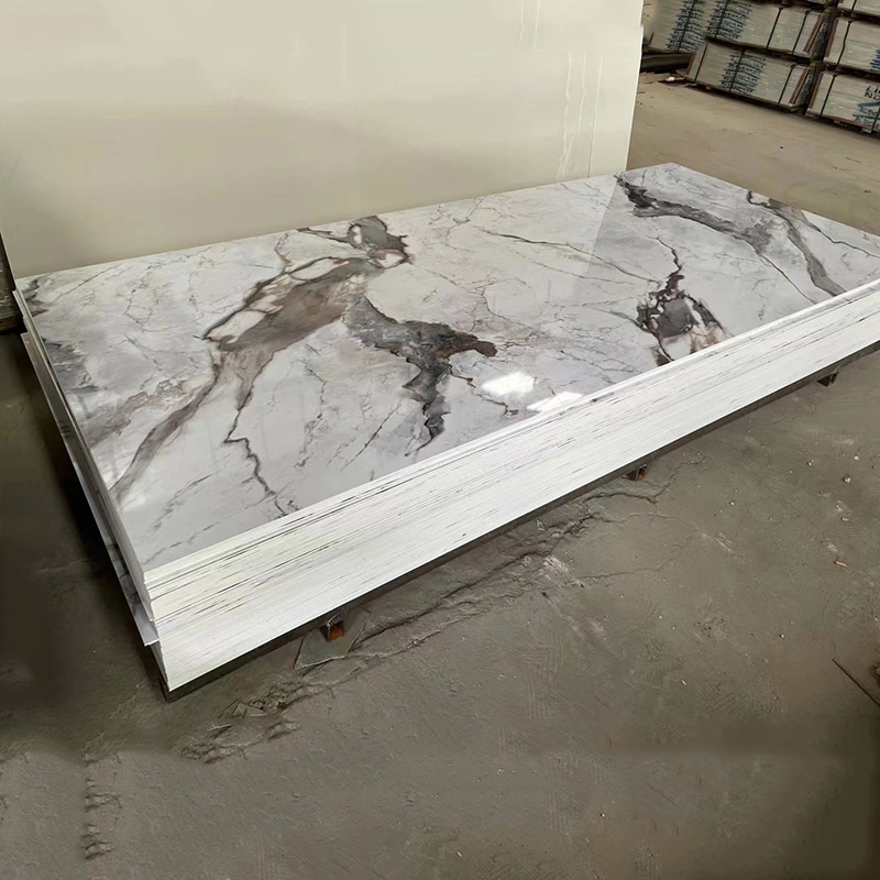 Wholesale price high glossy 1220*2440mm*3mm UV marble PVC sheets panel for wall decoration