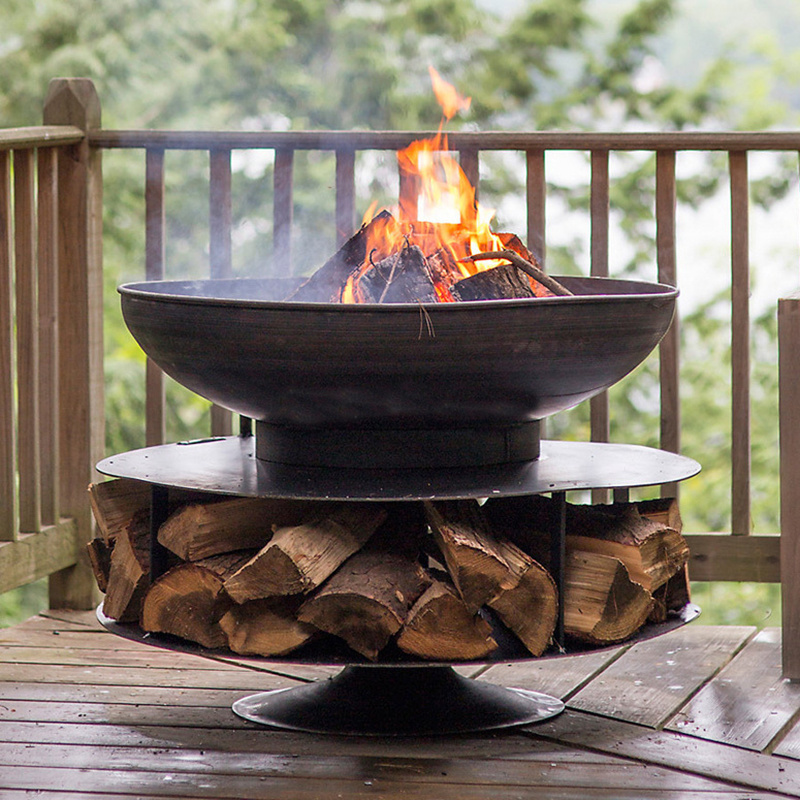 outdoor corten steel iron fire pit bbq brazier