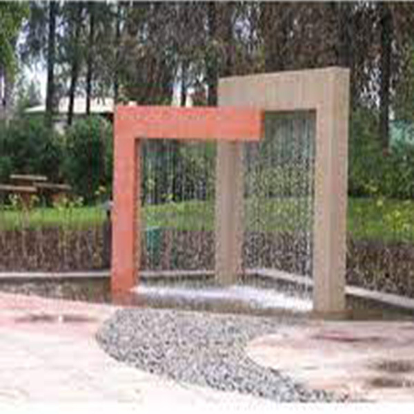 Art corten Steel Pool Custom Rain Curtain and Waterfall  wall fountain Outdoor