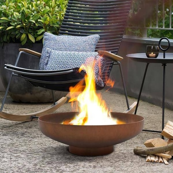 Factory suppliers corten steel wood burning fire pit outdoor fire bowl fire table