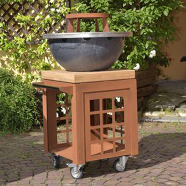 Outdoor BBQ Large Hanging Fire bowl Cauldron Fire Pit Corten steel Charcoal grill fire coffee table