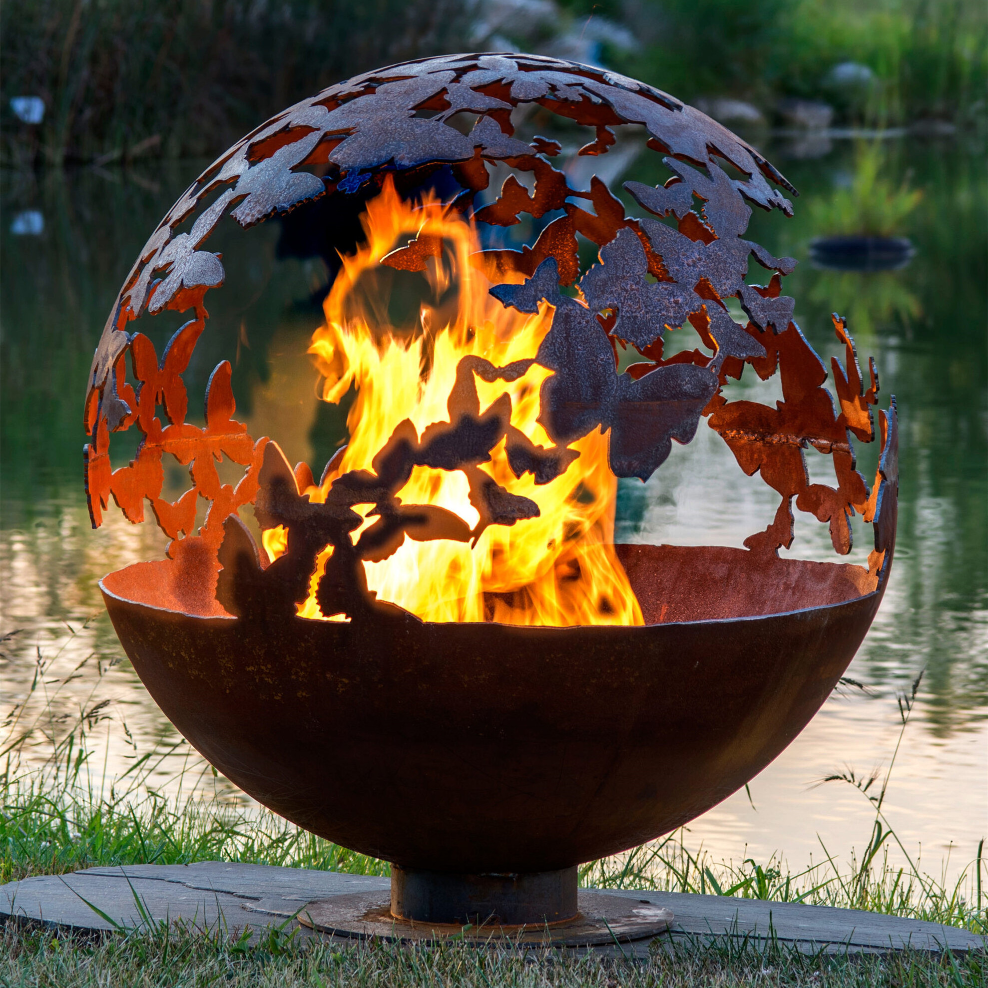 Camping sphere Fire Pits for Camping and Garden Decoration and Heating