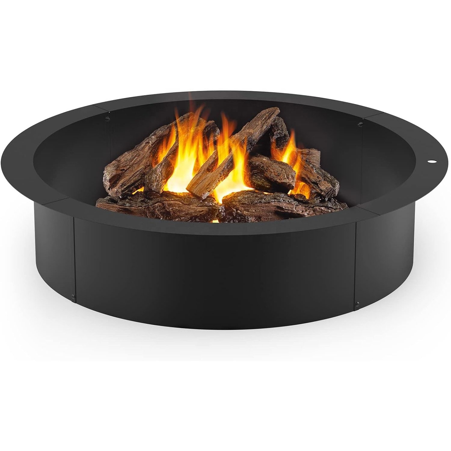 Smokeless Outdoor Corten Steel Fire Pit Ring Clean Burning Fire Pit Liner Halo With Pre-Drilled Holes For Max Airflow