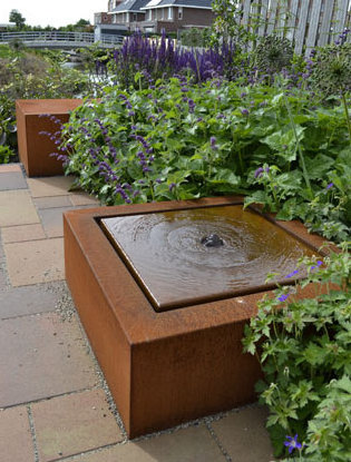 Corten water table water fountain water pond for garden decoration