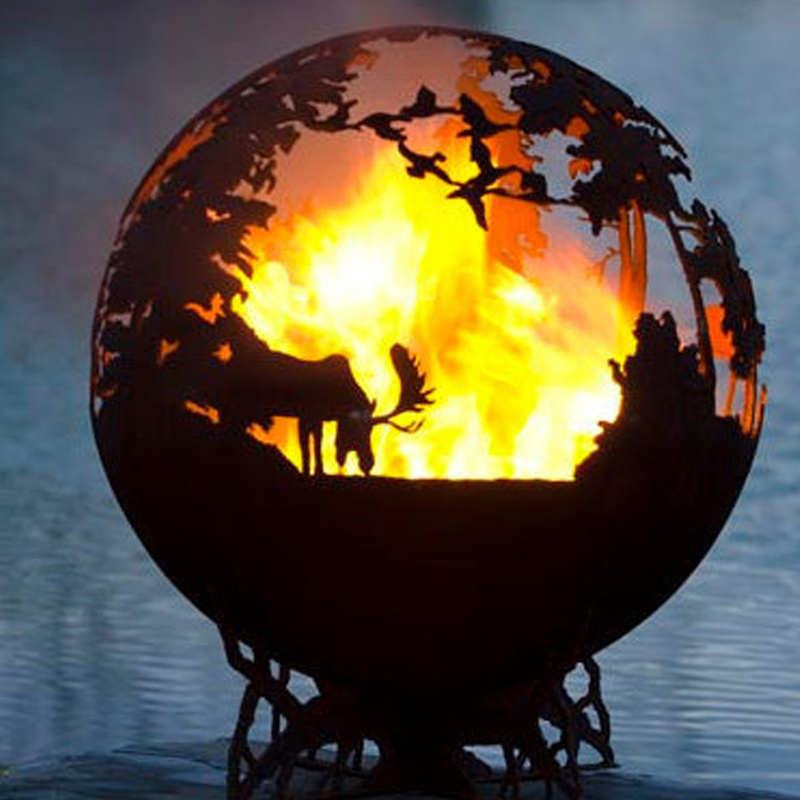 Camping sphere Fire Pits for Camping and Garden Decoration and Heating