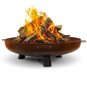 outdoor heat brazier corten  steel  bowl  round fire pits with feet  holder round bonfire fire pit fireplace