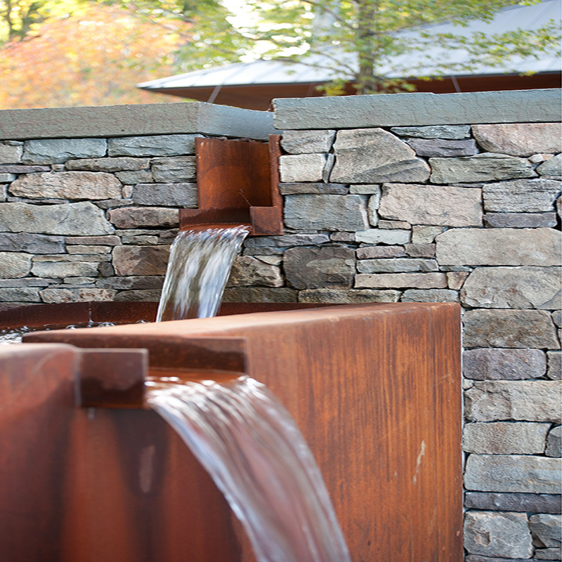 Modern Corten Steel Garden Pond Water Feature Wall Fountain ,Corten Steel Water Feature