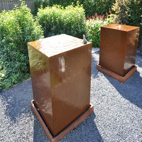 Modern Corten Steel Garden Pond Water Feature Wall Fountain ,Corten Steel Water Feature