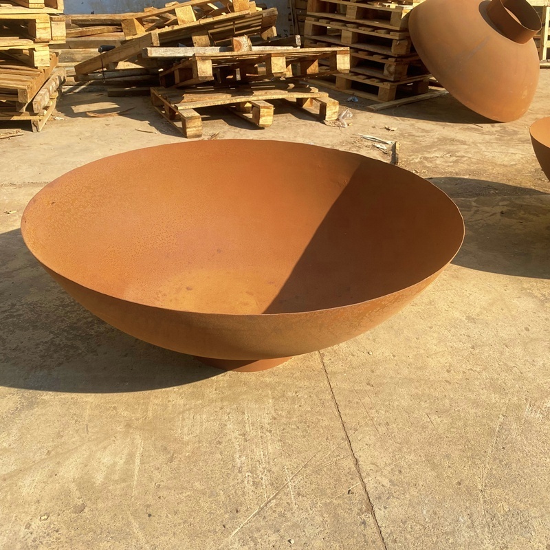 Professional Manufacturer Custom Cast Iron Mild Steel Fire Bowl corten steel Out Door Fire Pit metal