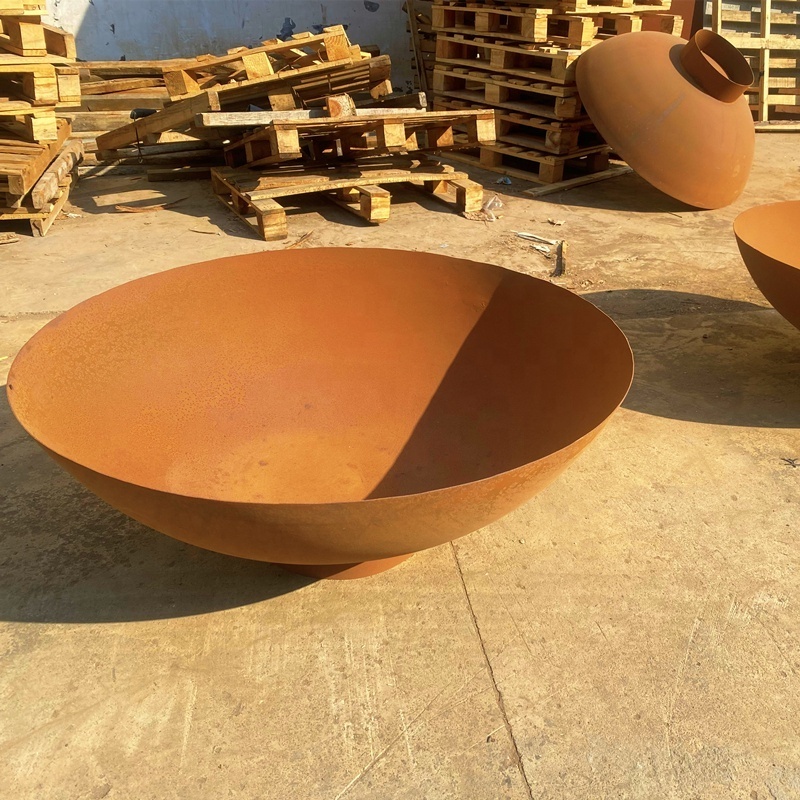 Professional Manufacturer Custom Cast Iron Mild Steel Fire Bowl corten steel Out Door Fire Pit metal