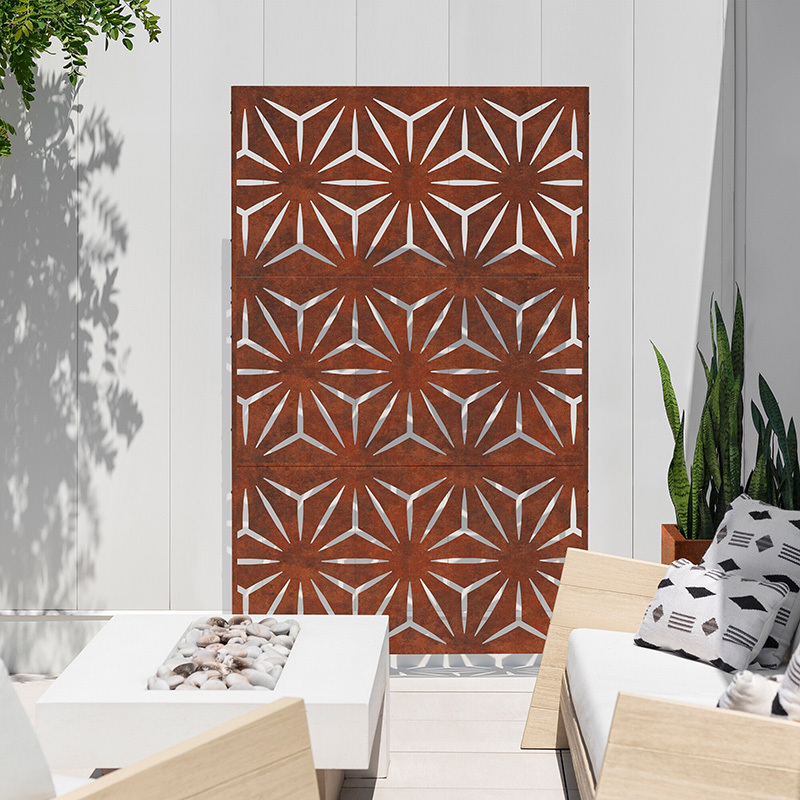 Lattice fence garden farm family cheap fence board corten steel panel, corten steel fence