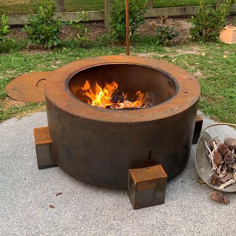 internal firewood fireplace  sets & accessories corten steel modern wood burning fireplaces