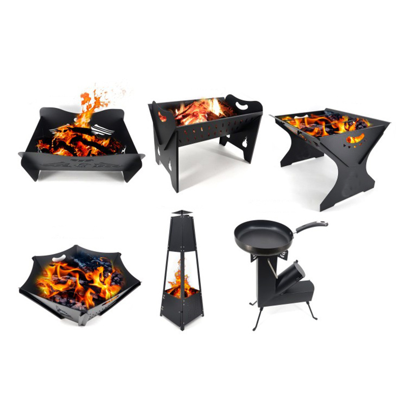 Customized Extra Large Size Brazier Camping Outdoor Iron Fire Pit Burning Stand Wood Holder Fire Place