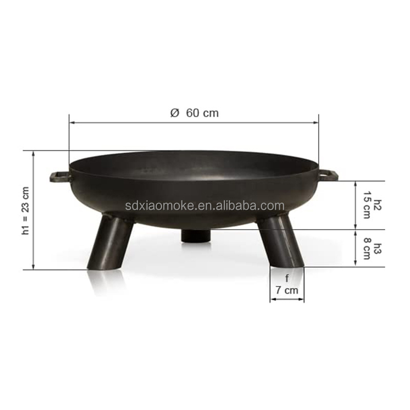 outdoor heat brazier   bowl  round black fire pits with feet  holder round bonfire fire pit fireplace