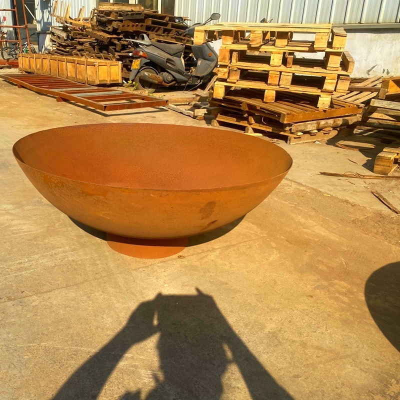 Professional Manufacturer Custom Cast Iron Mild Steel Fire Bowl corten steel Out Door Fire Pit metal