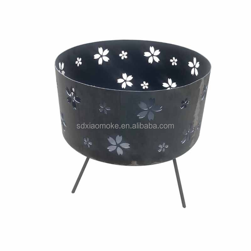 outdoor heat brazier   bowl  round black fire pits with feet  holder round bonfire fire pit fireplace