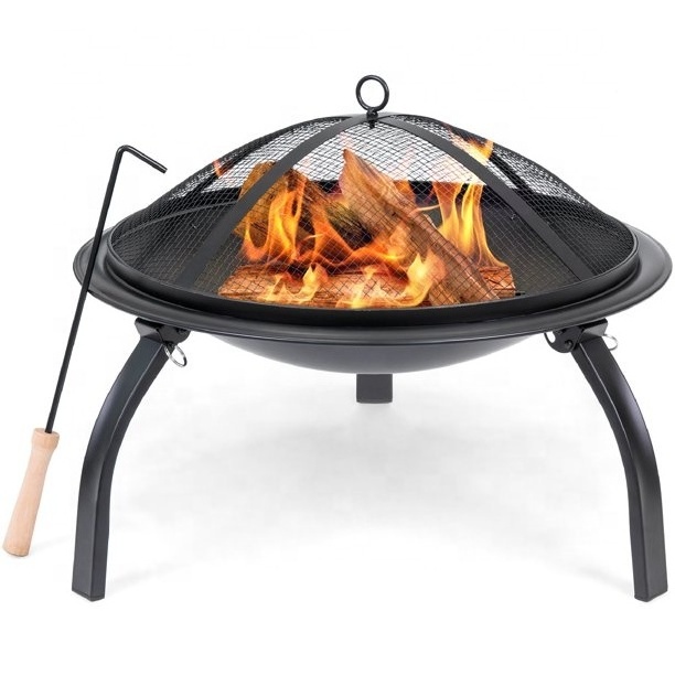 Wood Burning Corten Steel Large Round Durable Garden Firepit Outdoor Camping Rusted Fire Pit