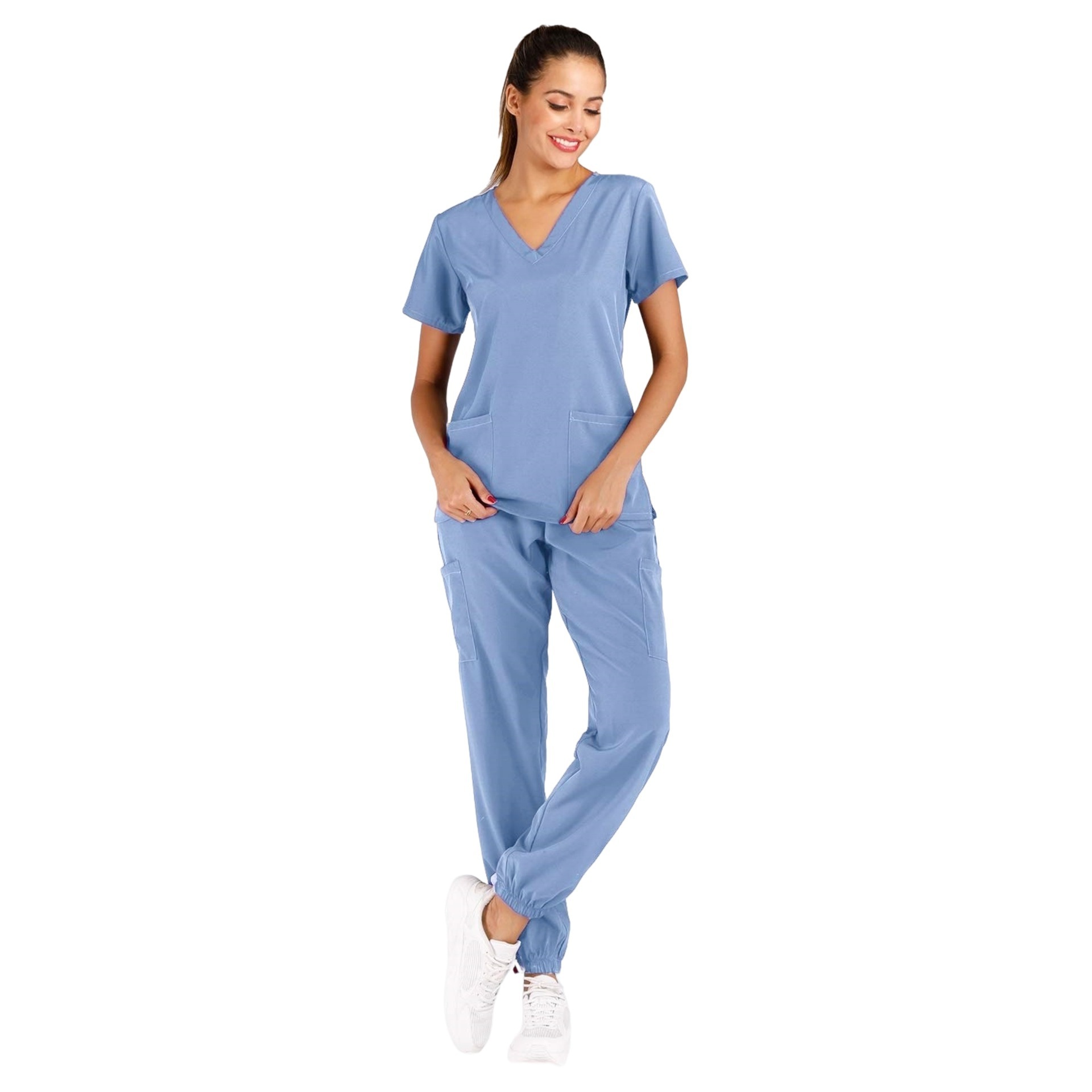 Hospital Elastic Lightweight Hand Wash Gown Doctor Short Sleeve Smock Hospital Set Hand Wash Gown best selling scrubs