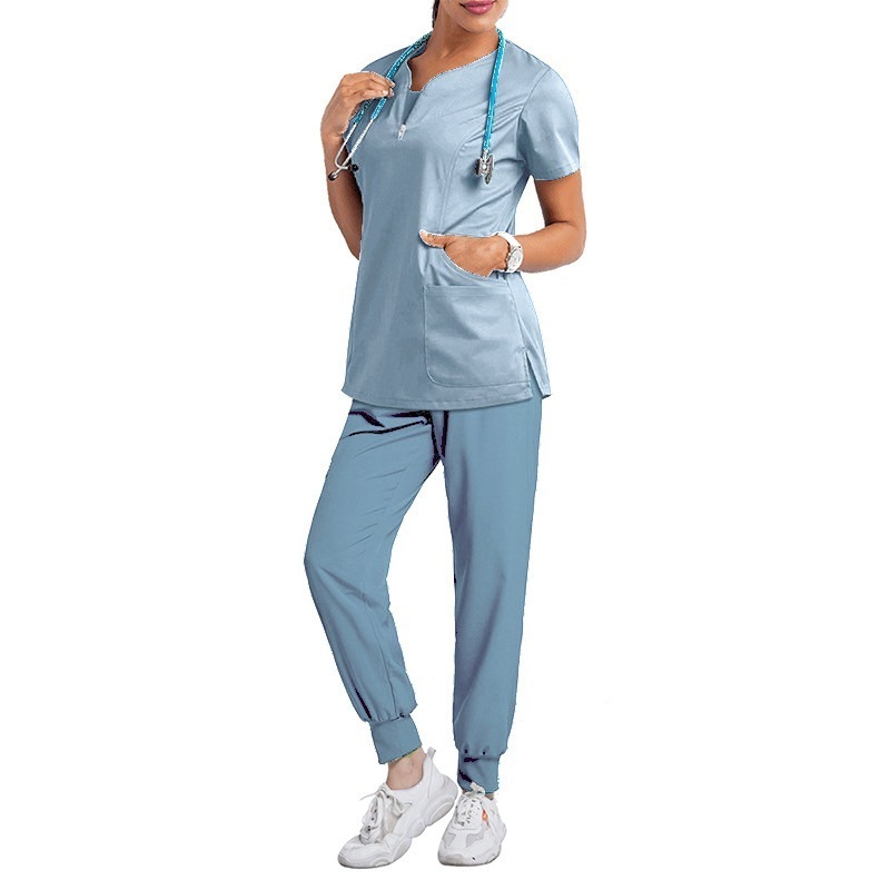 Dental surgeon scrubs split wash clothes set elastic quick drying hospital nurse uniform