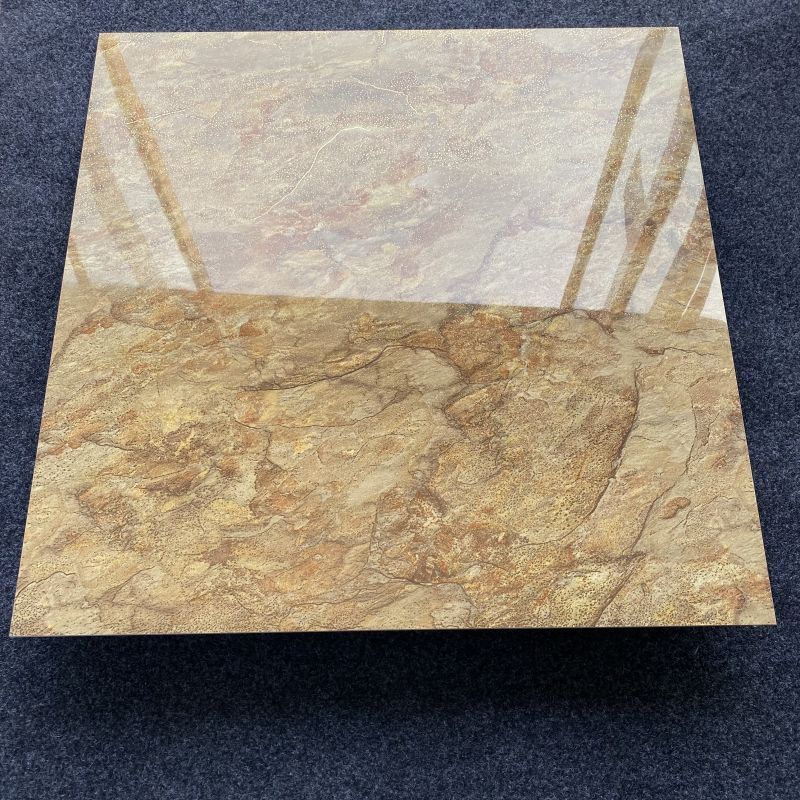 Golden Polished Floor Tiles From Zibo City Of China Full Polished Glazed Tiles With Golden Use For Hall And Bedroom Living Room