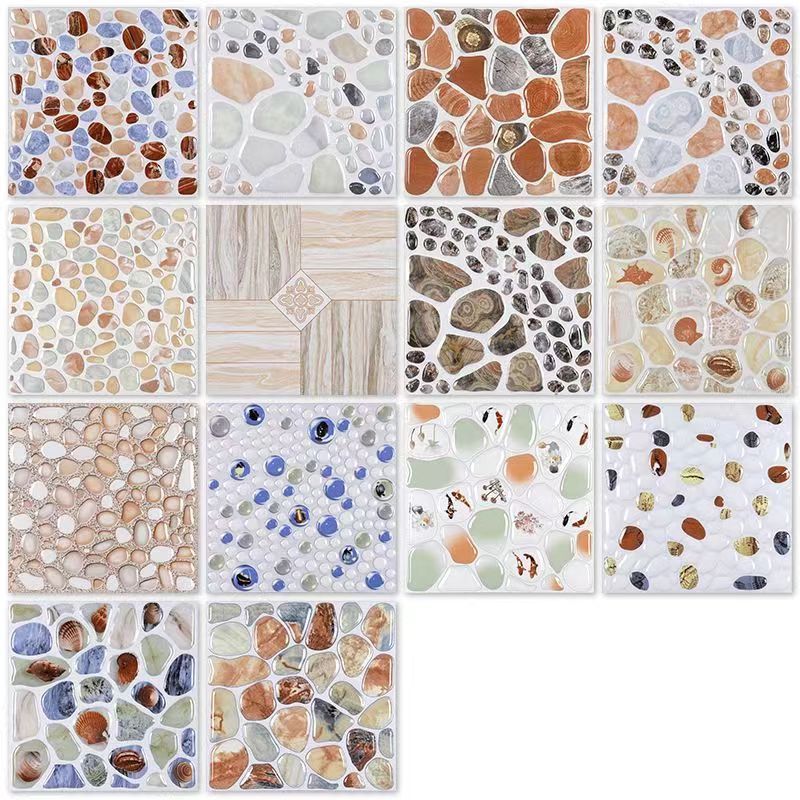 3D inkjet effect pebble outdoor floor tile 300X300mm garden balcony floor tile